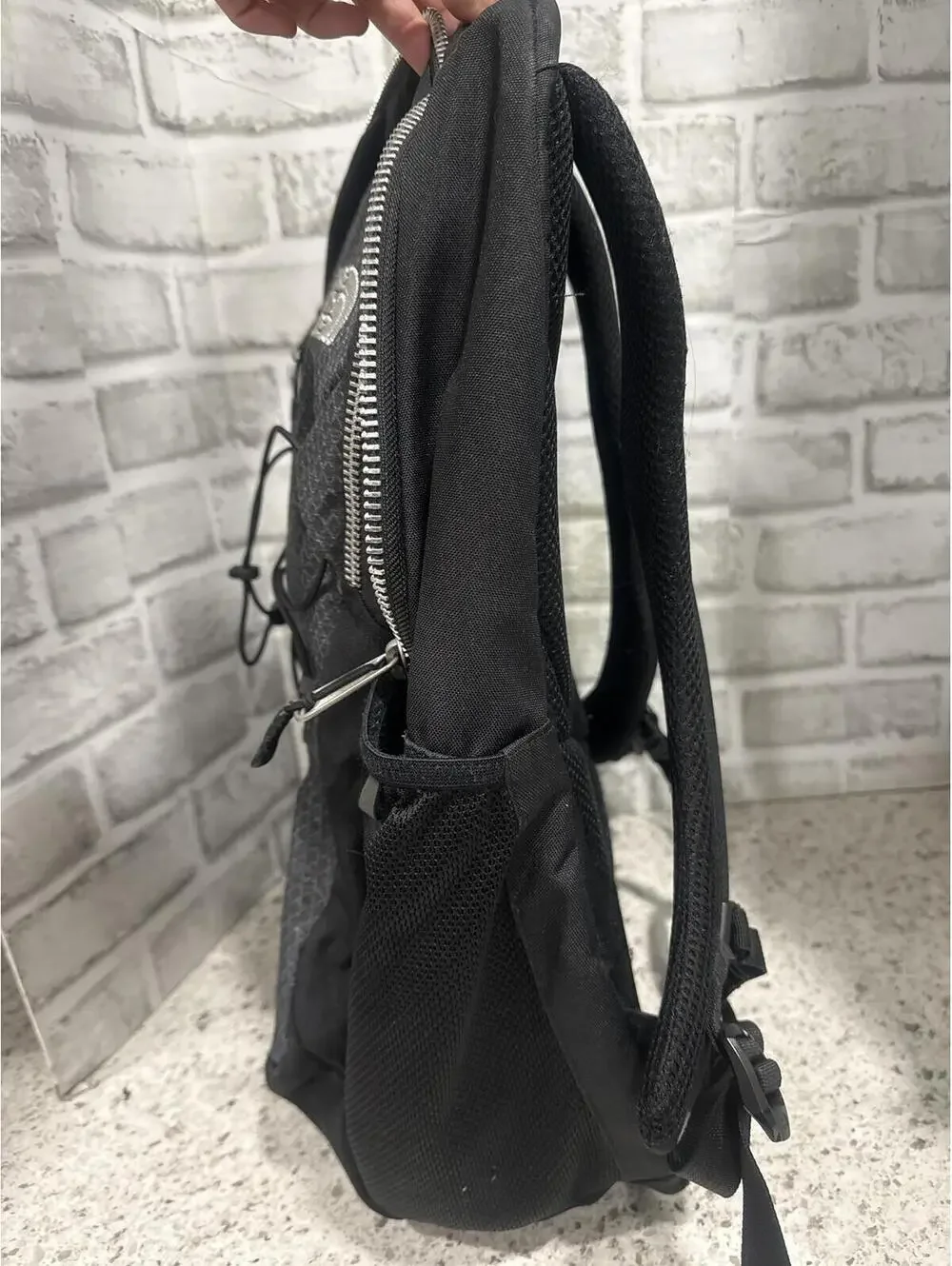 The North Face Jester Backpack Black Gray Mesh Laptop School Bag